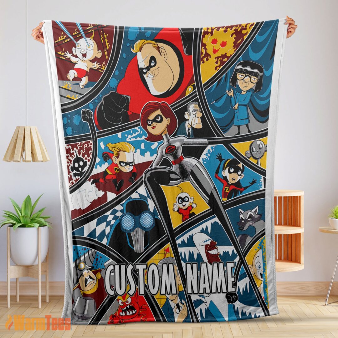 happy-disney-cartoon-the-incredibles-tapestry-blanket-fleece-customized-blanket-mk-01 Happy Disney Cartoon The Incredibles Tapestry Blanket Fleece Customized Blanket