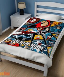 Happy Disney Cartoon The Incredibles Tapestry Blanket Fleece Customized Blanket - Image 3