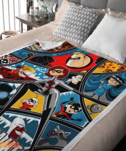 Happy Disney Cartoon The Incredibles Tapestry Blanket Fleece Customized Blanket - Image 2