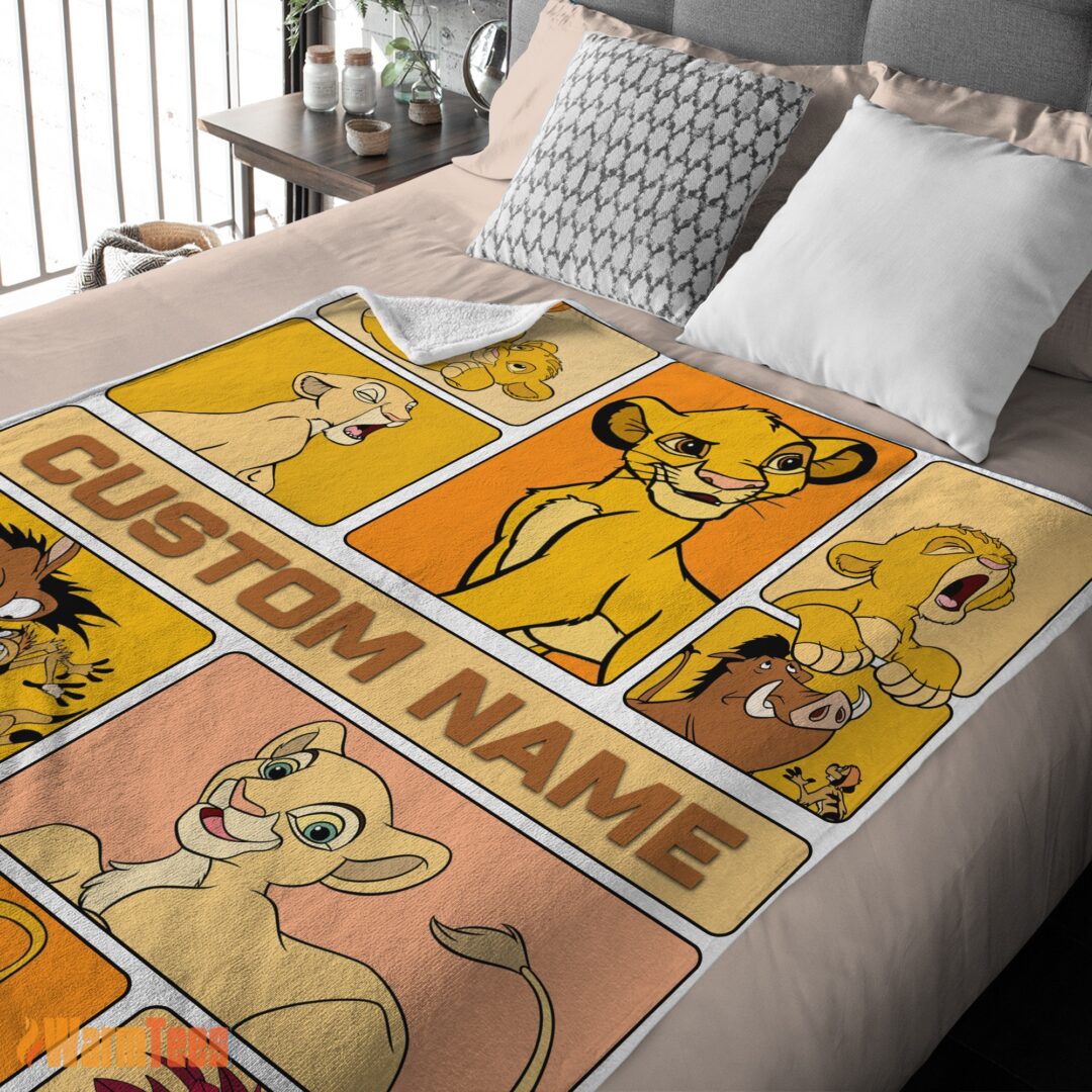 happy-disney-cartoon-the-lion-king-simba-with-friends-blanket-fleece-customized-blanket-mk-03 Happy Disney Cartoon The Lion King Simba With Friends Blanket Fleece Customized Blanket - Image 2