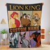 Happy Disney Cartoon The Lion King With All Friends Blanket Fleece Customized Blanket