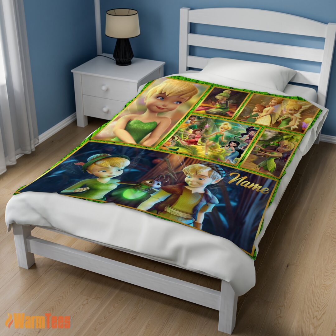 happy-disney-cartoon-tinker-bell-cute-blanket-fleece-customized-blanket-mk-02 Happy Disney Cartoon Tinker Bell Cute Blanket Fleece Customized Blanket - Image 3