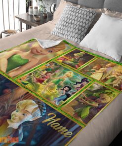 Happy Disney Cartoon Tinker Bell Cute Blanket Fleece Customized Blanket - Image 2