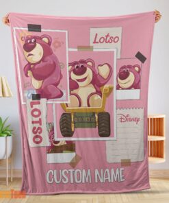 Happy Disney Cartoon Toy Story Cute Lotso Grid Photos Blanket