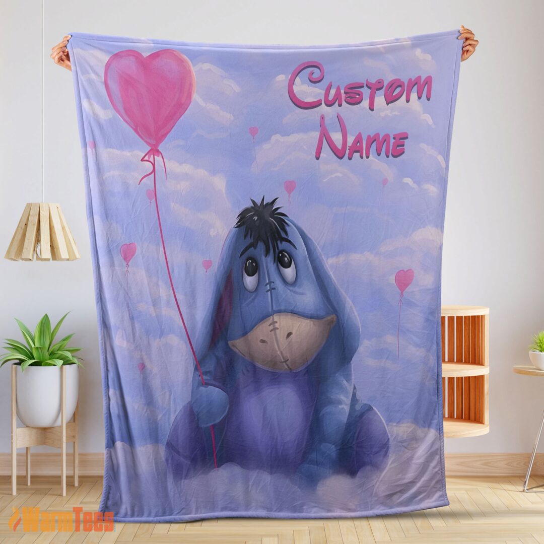 happy-disney-cartoon-winnie-the-pooh-eeyore-cute-blanket-fleece-customized-blanket-mk-01 Happy Disney Cartoon Winnie-the-Pooh Eeyore Cute Blanket Fleece Customized Blanket
