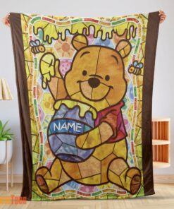 Happy Disney Cartoon Winnie the Pooh With Jars of Honey Blanket – Customize Blanket