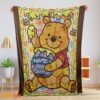 Happy Disney Cartoon Winnie the Pooh With Jars of Honey Blanket – Customize Blanket