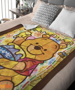 Happy Disney Cartoon Winnie the Pooh With Jars of Honey Blanket – Customize Blanket - Image 2