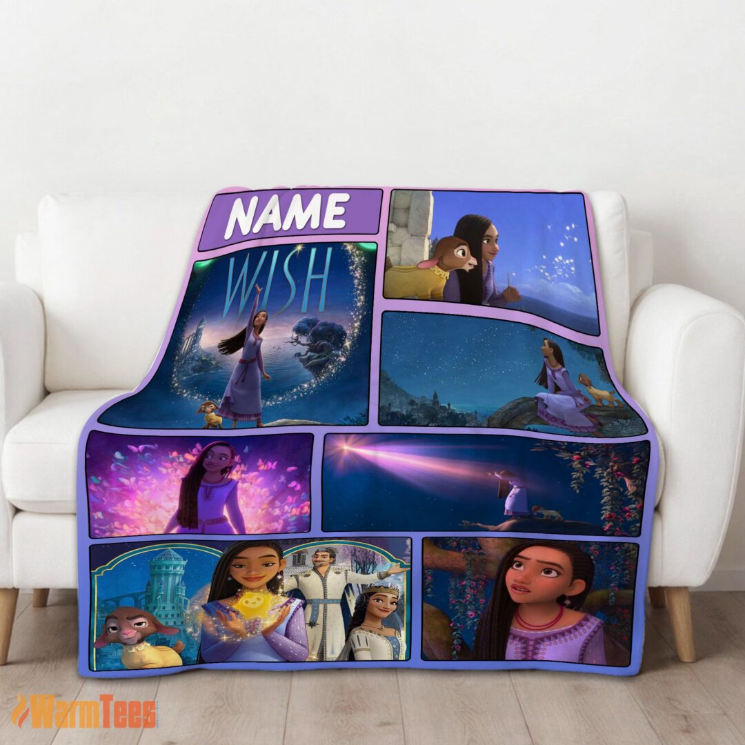 happy-disney-cartoon-wish-asha-princess-blanket-fleece-customized-blanket-mk-01 Happy Disney Cartoon Wish Asha Princess Blanket Fleece Customized Blanket - Image 2