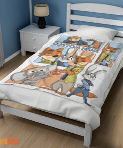 Happy Disney Cartoon Zootopia Velveteen Cute Blanket Fleece Customized Blanket - Image 3