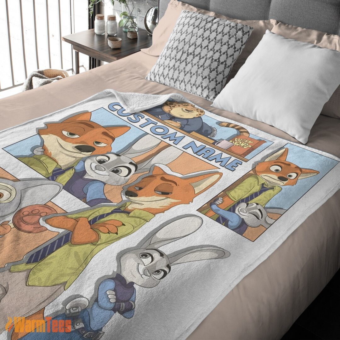 happy-disney-cartoon-zootopia-velveteen-cute-blanket-fleece-customized-blanket-mk-03 Happy Disney Cartoon Zootopia Velveteen Cute Blanket Fleece Customized Blanket - Image 2
