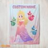 Happy Disney Chibi Aurora Sleeping Beauty Pastel-Colored Blanket Fleece Customized Blanket