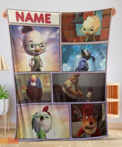 Happy Disney Chicken Little Collage Poster Blanket Fleece Customized Blanket