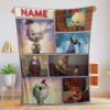 Happy Disney Chicken Little Collage Poster Blanket Fleece Customized Blanket