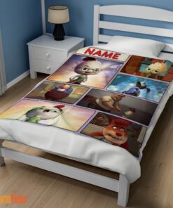 Happy Disney Chicken Little Collage Poster Blanket Fleece Customized Blanket - Image 3