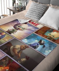 Happy Disney Chicken Little Collage Poster Blanket Fleece Customized Blanket - Image 2