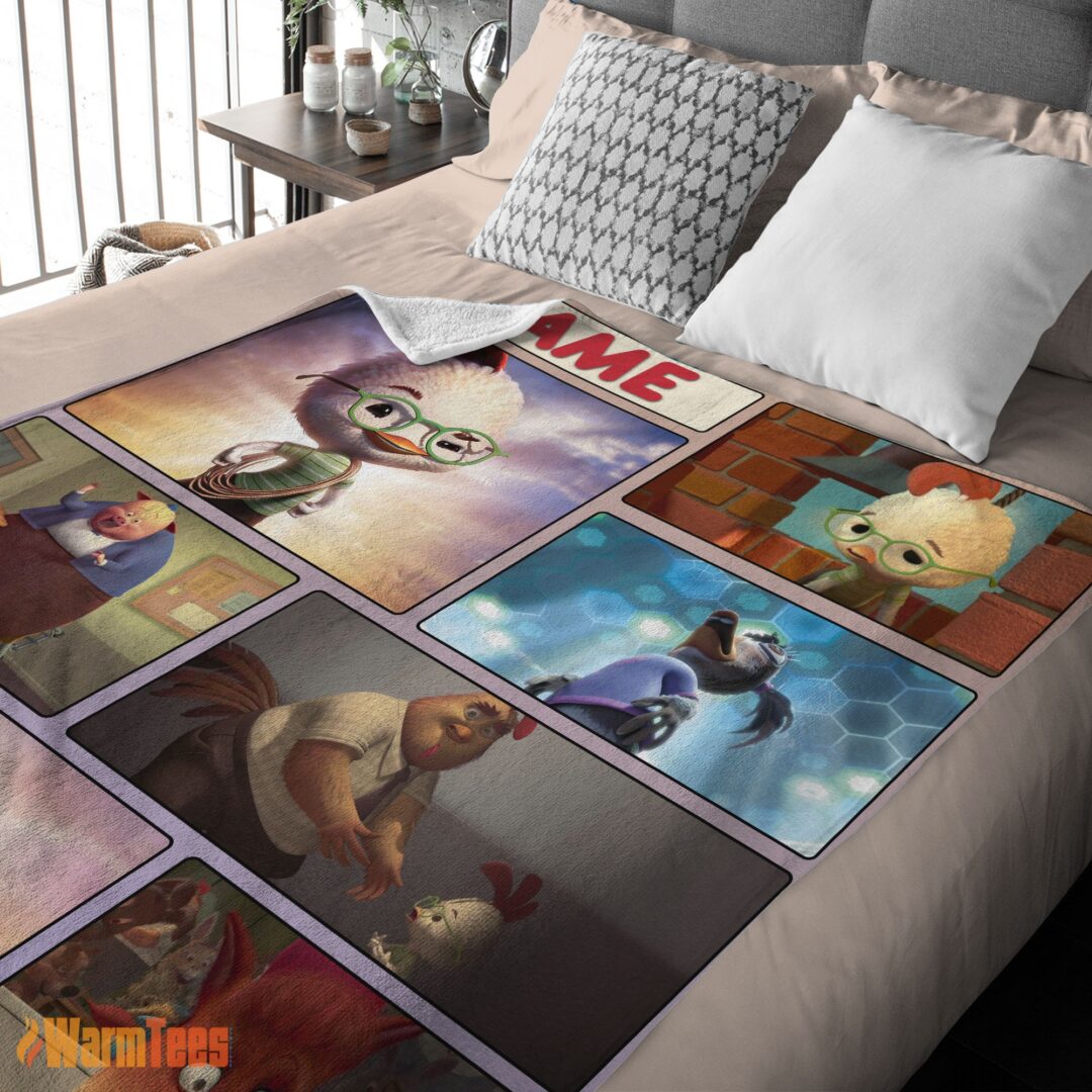 happy-disney-chicken-little-collage-poster-blanket-fleece-customized-blanket-mk-03 Happy Disney Chicken Little Collage Poster Blanket Fleece Customized Blanket - Image 2