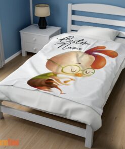 Happy Disney Chicken Little Meditative Pose Blanket Fleece Customized Blanket - Image 3