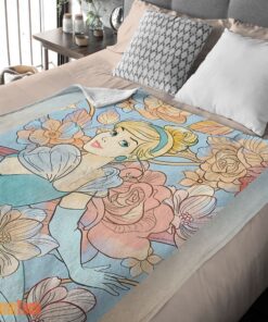 Happy Disney Cinderella Elegant Princess Bloom Blanket Fleece Customized Blanket - Image 2