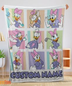 Happy Disney Daisy Duck And Friends Daisy Duck Moods Blanket – Customize Blanket