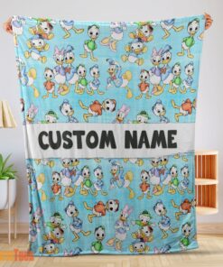 Happy Disney Donald Duck Daisy Huey Dewey Louie Blanket Fleece Customized Blanket