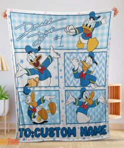 Happy Disney Donald Duck with Signature And Friends Donald Duck Moods Blanket – Customize Blanket