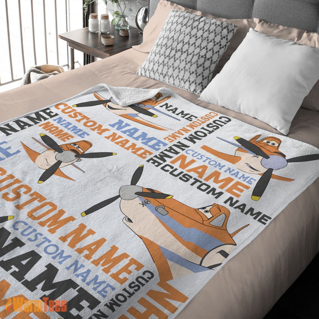happy-disney-dusty-crophopper-blanket-fleece-customized-blanket-mk-03 Happy Disney Dusty Crophopper Blanket Fleece Customized Blanket - Image 2