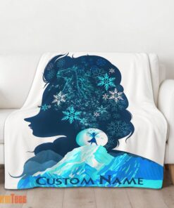Happy Disney Frozen Elsa Double-Exposure Blanket Fleece Customized Blanket - Image 2