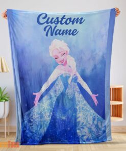 Happy Disney Frozen Magic Elsa Blanket Fleece Customized Blanket
