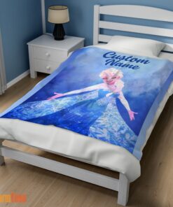 Happy Disney Frozen Magic Elsa Blanket Fleece Customized Blanket - Image 3