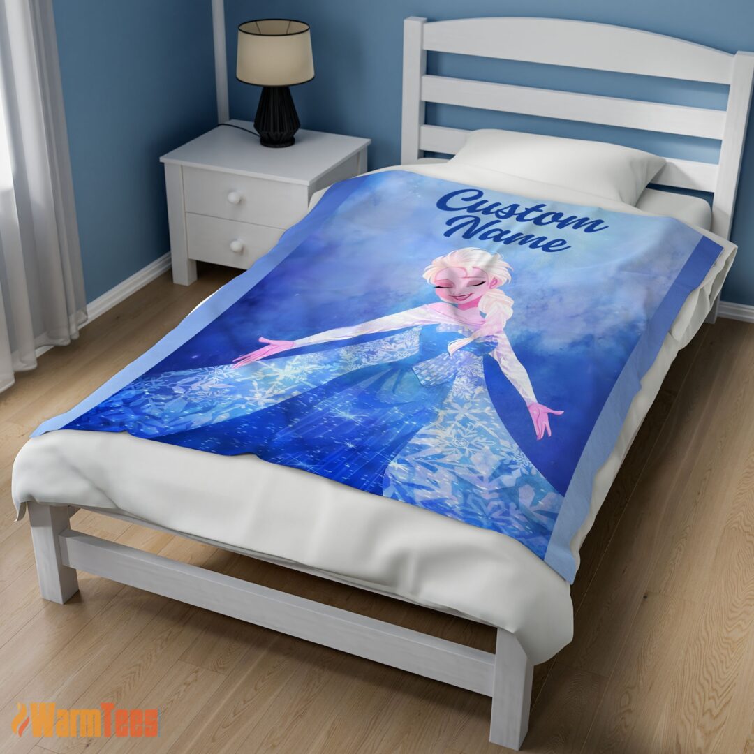happy-disney-frozen-magic-elsa-blanket-fleece-customized-blanket-mk-02 Happy Disney Frozen Magic Elsa Blanket Fleece Customized Blanket - Image 3