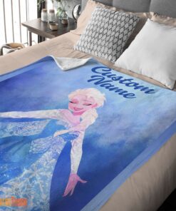 Happy Disney Frozen Magic Elsa Blanket Fleece Customized Blanket - Image 2