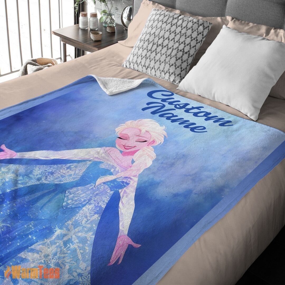 happy-disney-frozen-magic-elsa-blanket-fleece-customized-blanket-mk-03 Happy Disney Frozen Magic Elsa Blanket Fleece Customized Blanket - Image 2