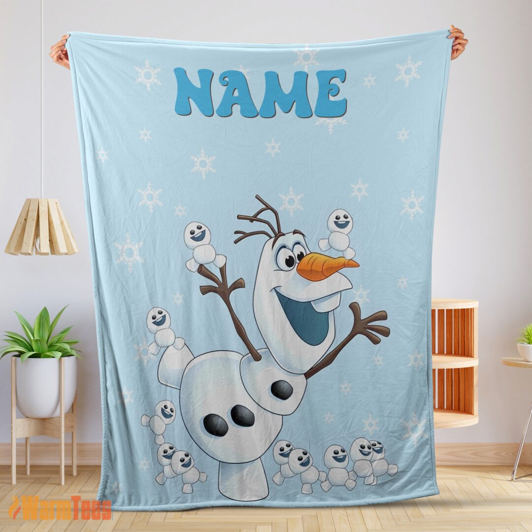 happy-disney-frozen-olaf-dancing-blanket-fleece-customized-blanket-mk-01-1 Happy Disney Frozen Olaf Dancing Blanket Fleece Customized Blanket