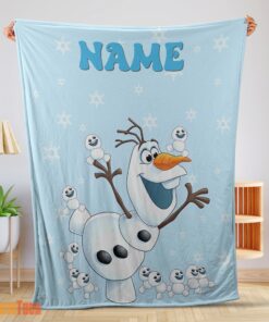 Happy Disney Frozen Olaf Dancing Blanket Fleece Customized Blanket