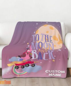Happy Disney Inside Out Bing Bong To The Moon And Back Blanket Fleece Customized Blanket - Image 2