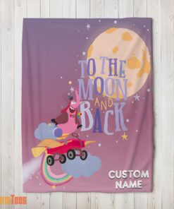 Happy Disney Inside Out Bing Bong To The Moon And Back Blanket Fleece Customized Blanket