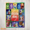 Happy Disney Inside Out Colorful Collage Blanket Fleece Customized Blanket