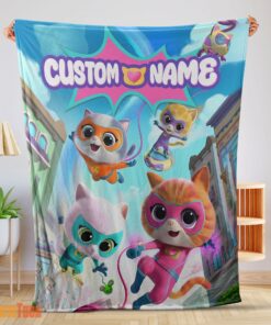 Happy Disney Junior SuperKitties Chibi Cute Fleece Blanket – Customize Blanket