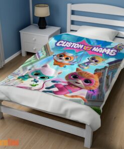 Happy Disney Junior SuperKitties Chibi Cute Fleece Blanket – Customize Blanket - Image 3