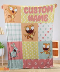 Happy Disney Kiff Chatterley & Barry Buns Pattern Blanket Fleece Customized Blanket