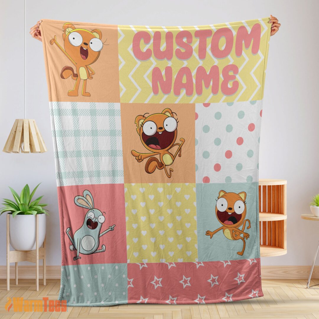 happy-disney-kiff-chatterley-barry-buns-pattern-blanket-fleece-customized-blanket-mk-01 Happy Disney Kiff Chatterley & Barry Buns Pattern Blanket Fleece Customized Blanket