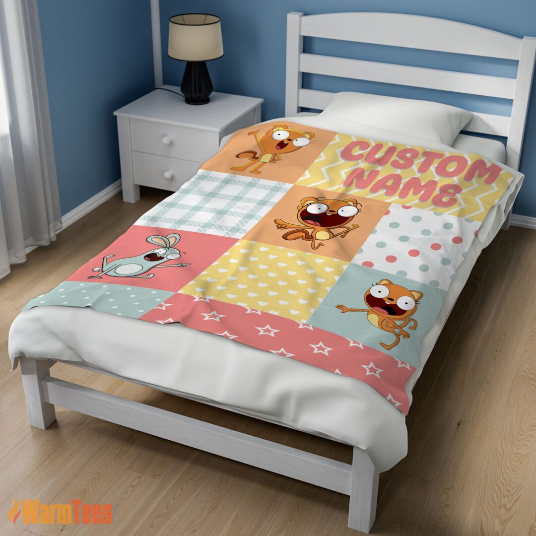 happy-disney-kiff-chatterley-barry-buns-pattern-blanket-fleece-customized-blanket-mk-02 Happy Disney Kiff Chatterley & Barry Buns Pattern Blanket Fleece Customized Blanket - Image 3
