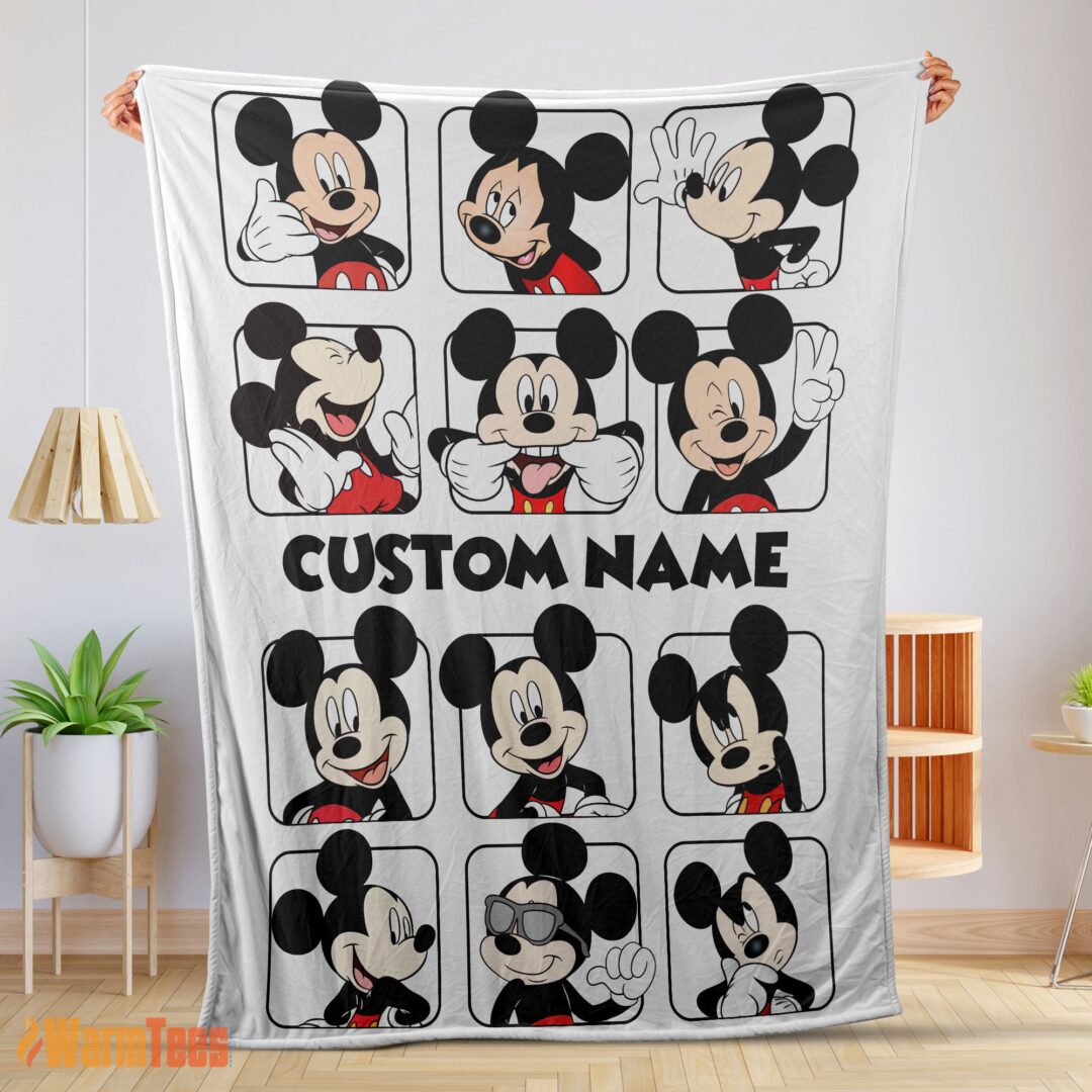 happy-disney-mickey-and-friends-mickey-mouse-moods-blanket-e28093-customize-blanket-mk-01 Happy Disney Mickey And Friends Mickey Mouse Moods Blanket – Customize Blanket