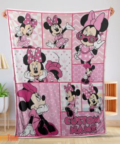 Happy Disney Minnie Mouse And Friends Minnie Mouse Moods Blanket – Customize Blanket