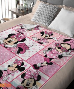 Happy Disney Minnie Mouse And Friends Minnie Mouse Moods Blanket – Customize Blanket - Image 2