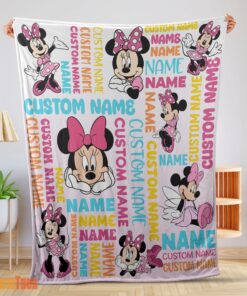 Happy Disney Minnie Mouse Blanket Fleece Customized Blanket