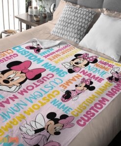 Happy Disney Minnie Mouse Blanket Fleece Customized Blanket - Image 2