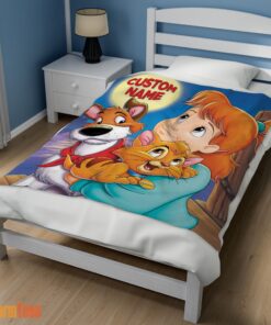 Happy Disney Oliver & Company Jenny Foxworth Oliver Dodger Blanket Fleece Customized Blanket - Image 3
