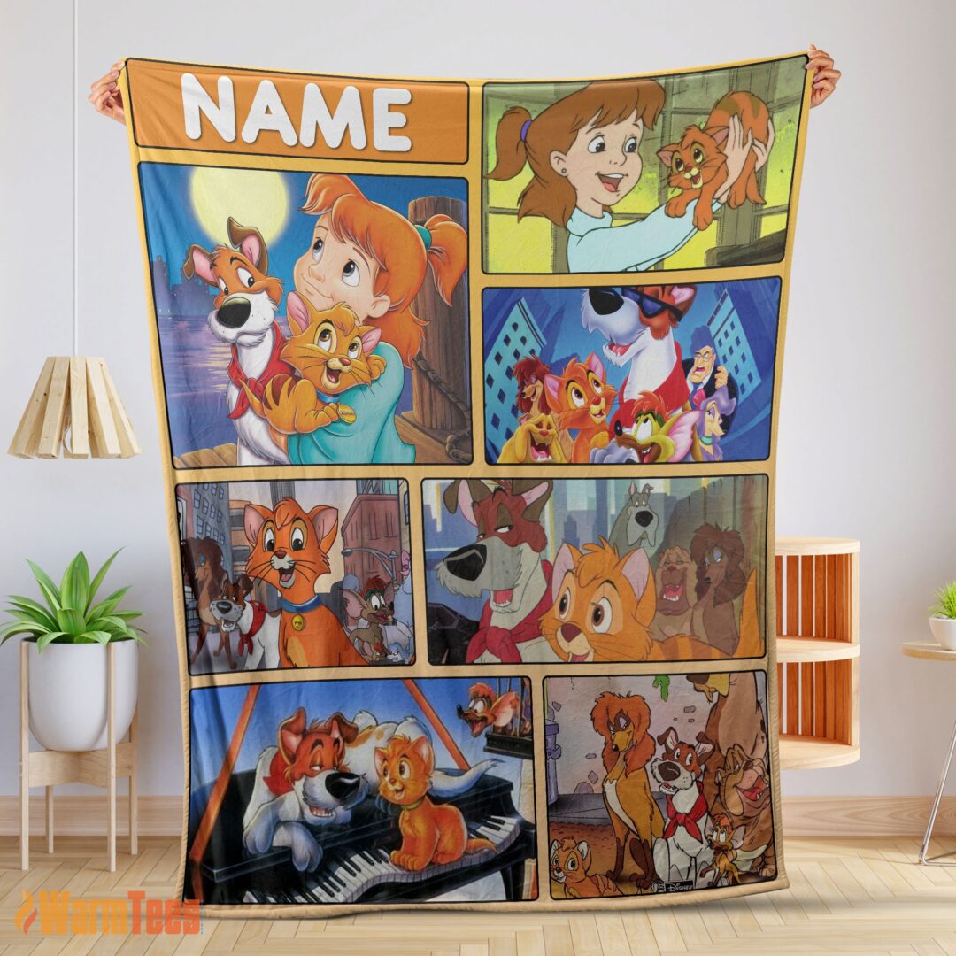 happy-disney-oliver-company-jenny-foxworth-oliver-dodger-with-friends-blanket-fleece-customized-blanket-mk-01 Happy Disney Oliver & Company Jenny Foxworth Oliver Dodger With Friends Blanket Fleece Customized Blanket